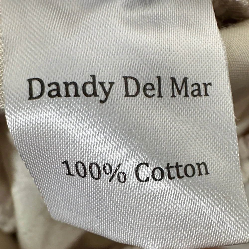 Dandy Del Mar XS Cotton Drawstring Corduroy Pants Beige Made in Italy